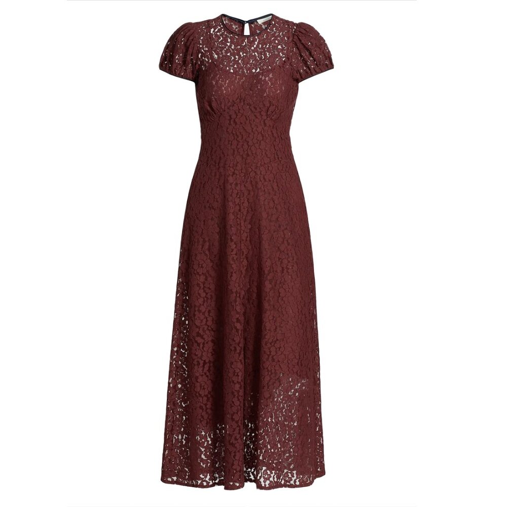 Doen Katarina Lace Dress in Black Cherry size XS - Picture 4 of 5